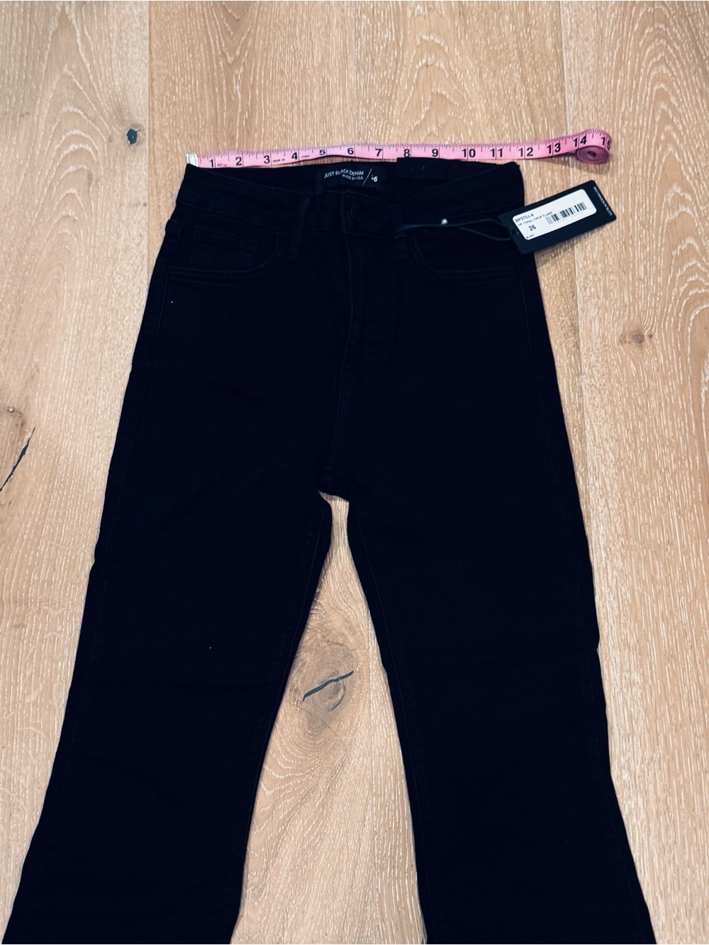 NWT Just Black Denim Tonal Crop Flare in Black, Size 26 - Picture 10 of 16